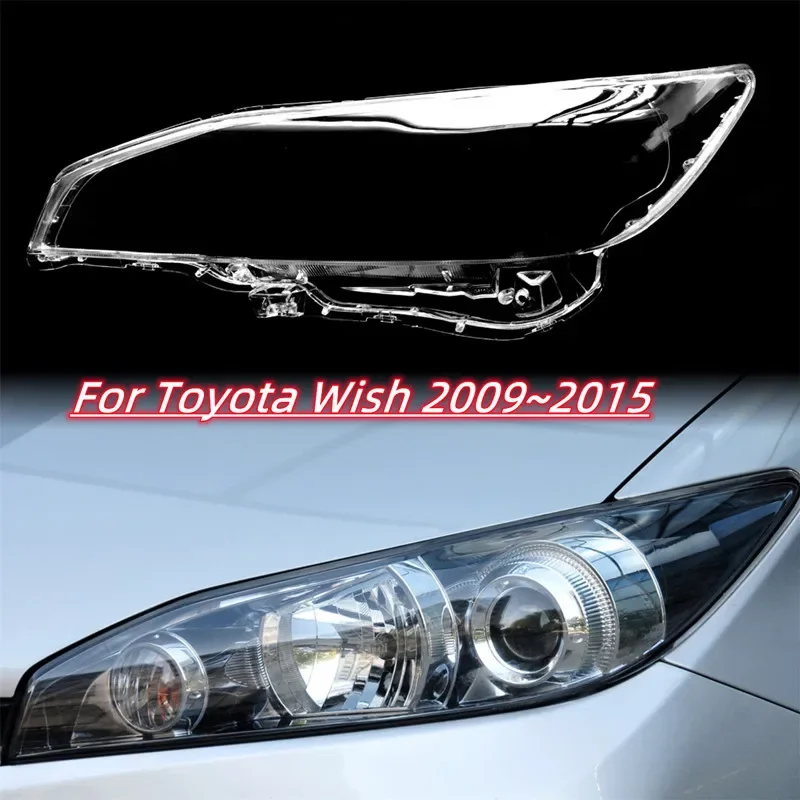 

HTTCY Headlight Lens For Toyota Wish 2009~2015 Car Headlamp Cover Replacement Glass Auto Shell
