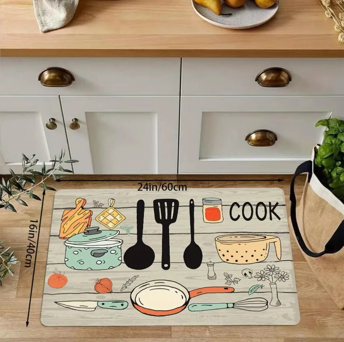 Kitchen Is The Heart Of Home Mat Set Cooking Theme Non Slip Floor Rugs For Kitchen Decor