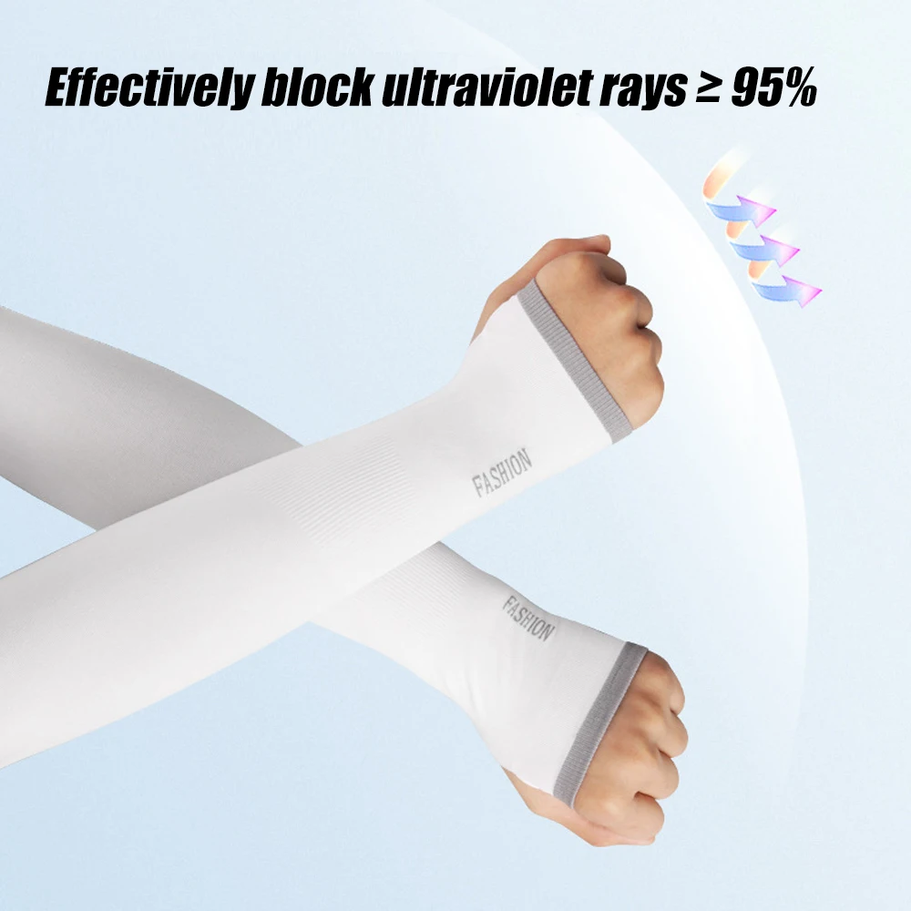 1Pair UV Sun Protection Arm Sleeves UPF 50 for Men Women, Cooling Sun Sleeves For Cycling Jogging Outdoors Wearing