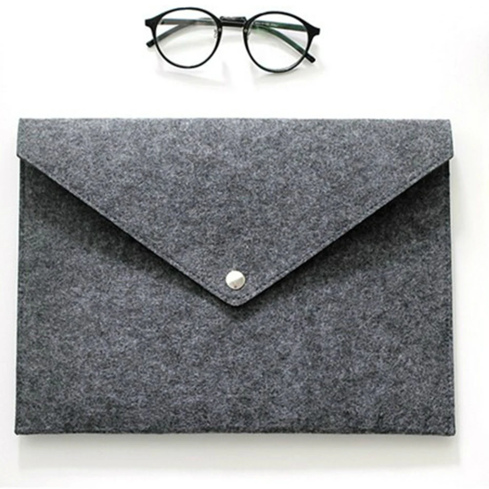 Snap File Bag Felt Folder Folders Paper Organizer Envelope Letter Size Briefcase