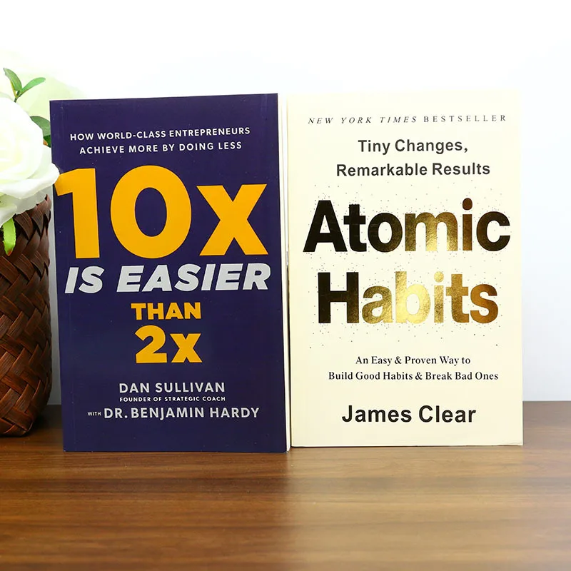 

《10X is Easier Than 2X》+《Atomic Habits》Atomic Habits for Exponential Growth Redefine Your Path to Massive Success Good book