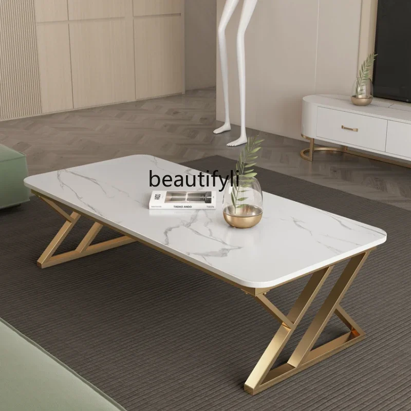 

Stone Plate Tea Making Table Living Room Home Minimalist Tea Table Rectangular Creative Table