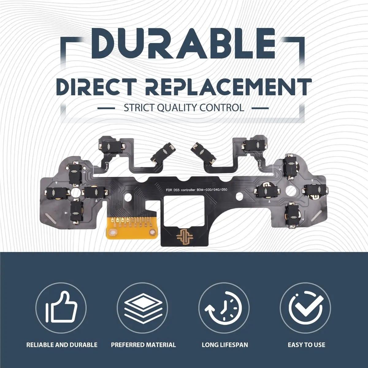 Promotion Ergonomic Micro-Switch Tactile Clicky Hair Trigger Kit for Controller BDM-030/040/050 12Key Click CircuitBoard Kit B