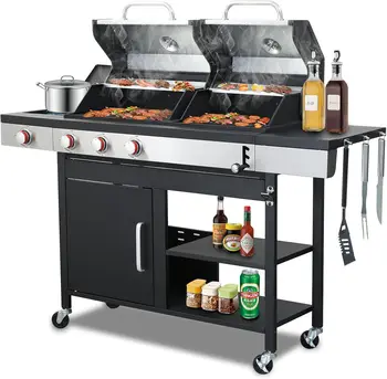 Gas & Charcoal Combo BBQ Grill 1