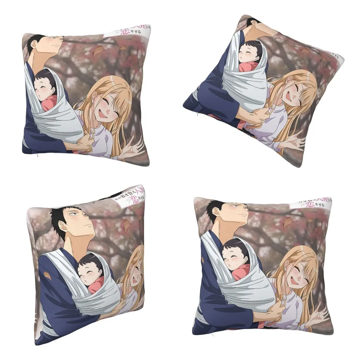 Marin Kitagawa Anime Square Pillowcase Cushion Cover Pillow Case Throw Pillow Cover for Home Sofa Living Room