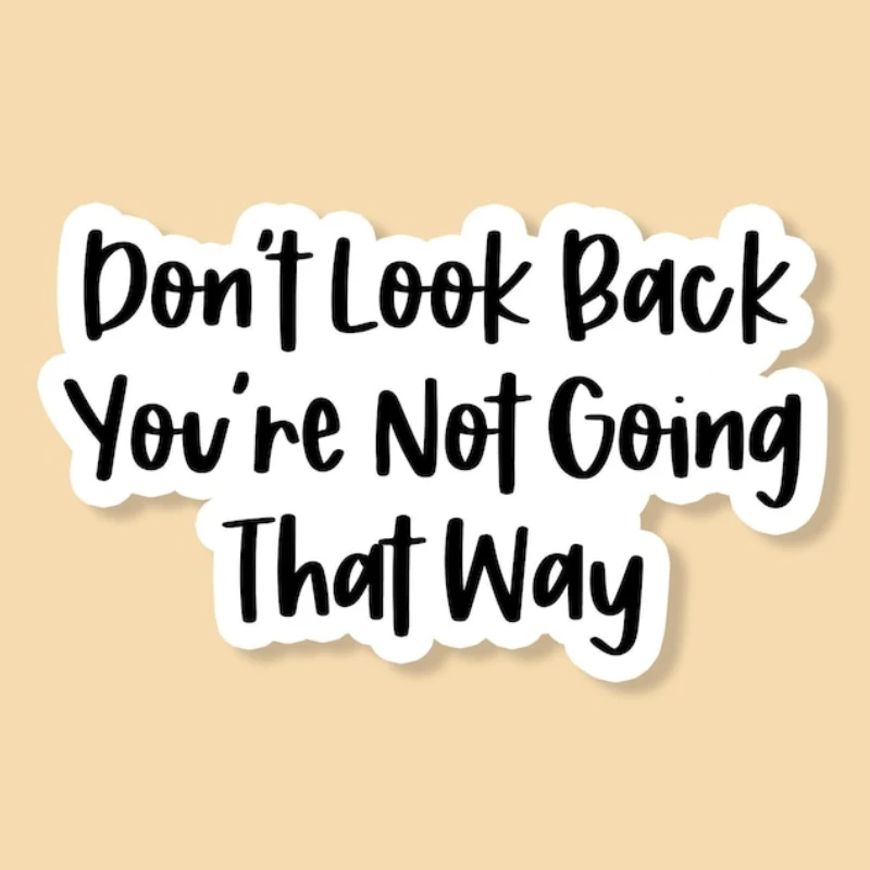 

HAILUREY "Don't Look Back You're Not Going That Way" Encouragement Stickers