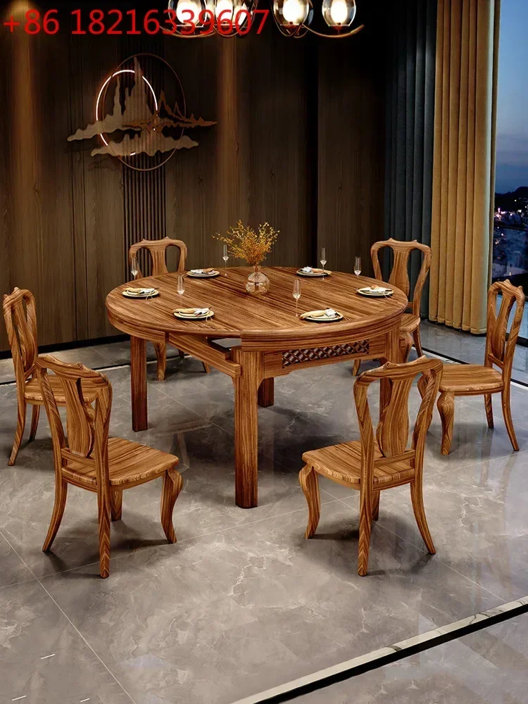 Retractable Simple Folding Small Apartment Home Variable round Table Dining Table