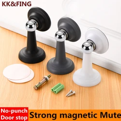 KK&FING Mute Door Suction ABS Anti-collision Strong Magnetic Door Stopper Non - Punch Strong Adhesive Ground Suction Door Stop