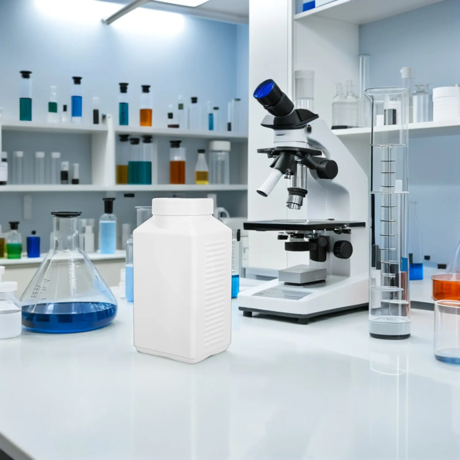 

Набор из 6 пластиковых лабораторных бутылок из HDPE, устойчивых к химикатам, 1000 мл, с широким горлом, квадратные, герметичные контейнеры для хранения для лабораторий