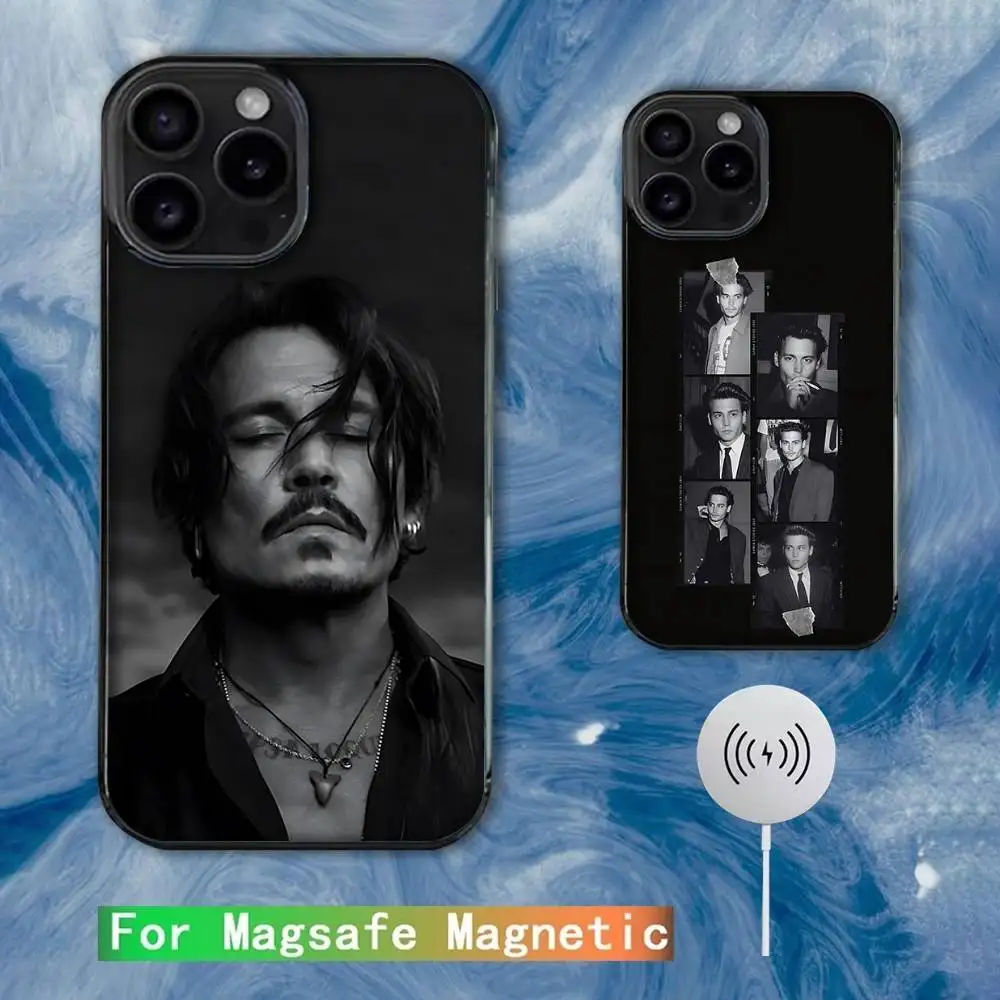 

Young J-Johnny D-Depp Phone Case For iPhone 16e,16,15,14,13,12,11,Plus,Pro,Max,Mini Magsafe Magnetic Wireless Charging