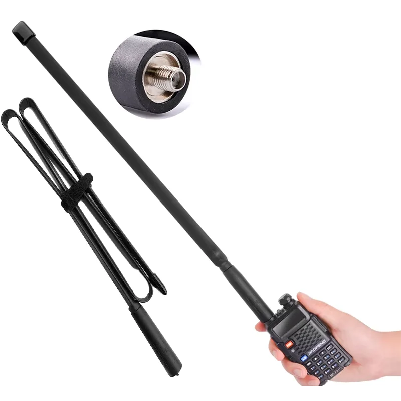 128 см/50,39 дюйма Военная тактическая радиостанция дальнего действия Антенна рации Любительская радиостанция УКВ УВЧ антенна CS Складная антенна