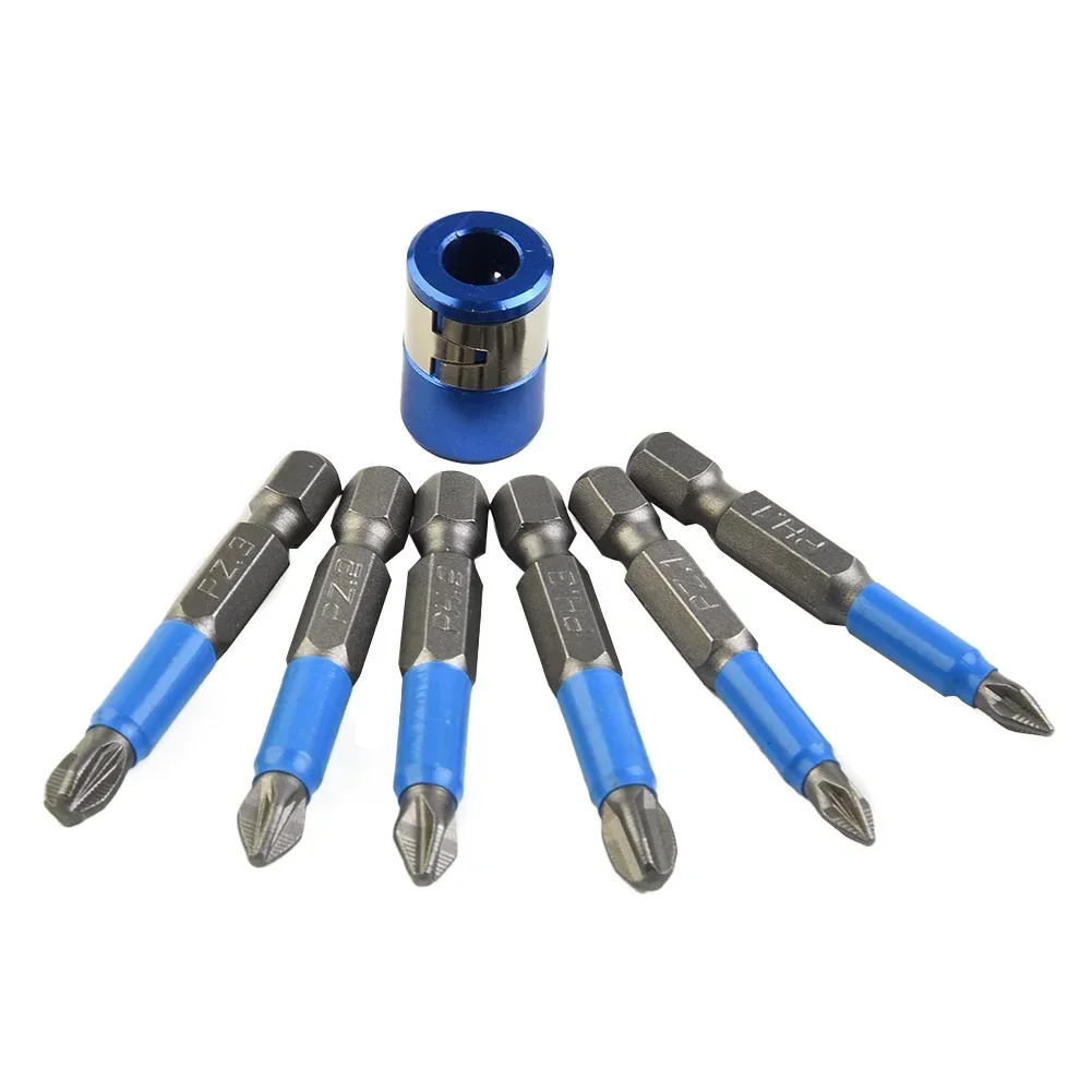 

Magnetic Ring For Secure Screw Handling 6Pcs Alloy Steel Screwdriver Bit Set (50mm) With PH1 PH2 PH3 PZ1 PZ2 PZ3