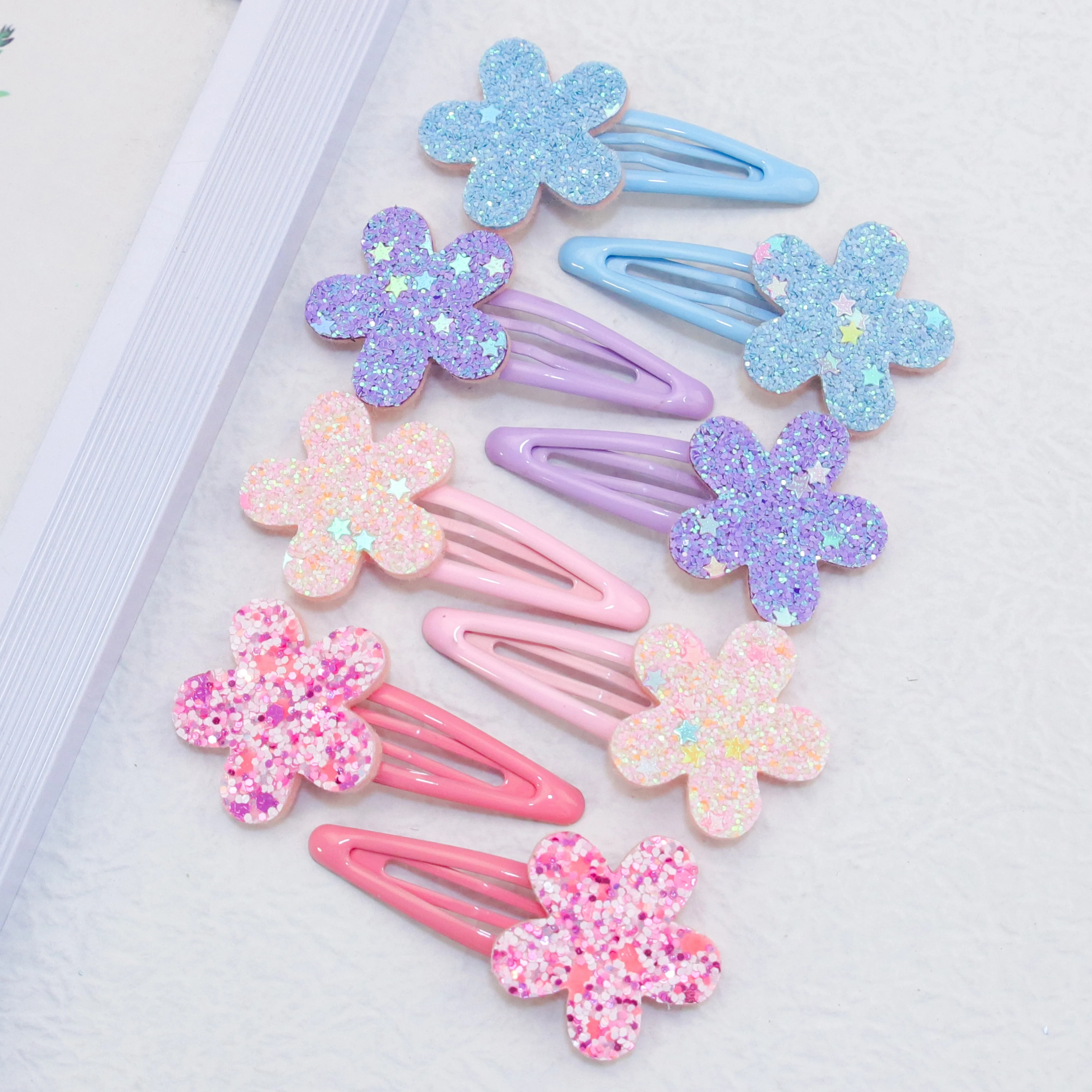 8pcs Girls Cute Star Hair Clips Kids Lovely Heart Hairpins Flower Hair Clips Headband Barrettes KidsChildren Hair Accessories