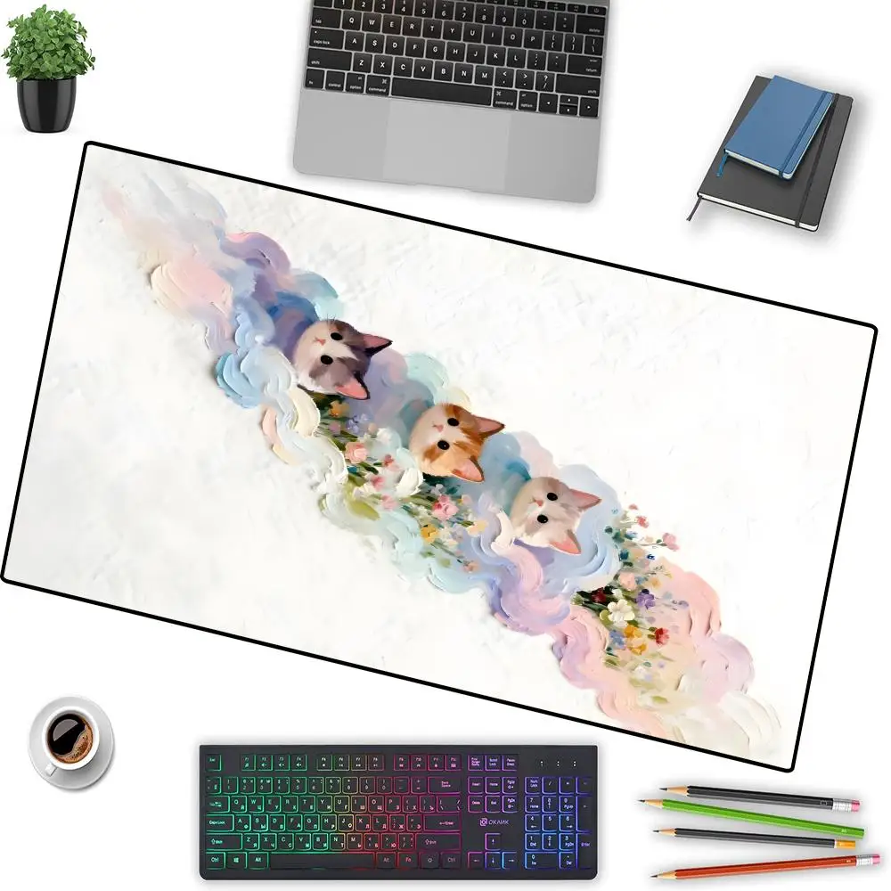 

Коврик для мыши игровой, большой коврик для геймеров, XXL коврик для компьютерной мыши, резиновый коврик для клавиатуры и стола