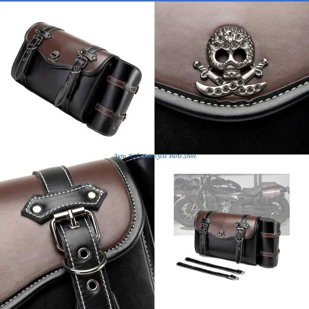 

P9FD Quick Release Vintage Motorcycle Side Bag with Ample Storage Weather Resistant Motorcycle Side Bag for Daily Essential