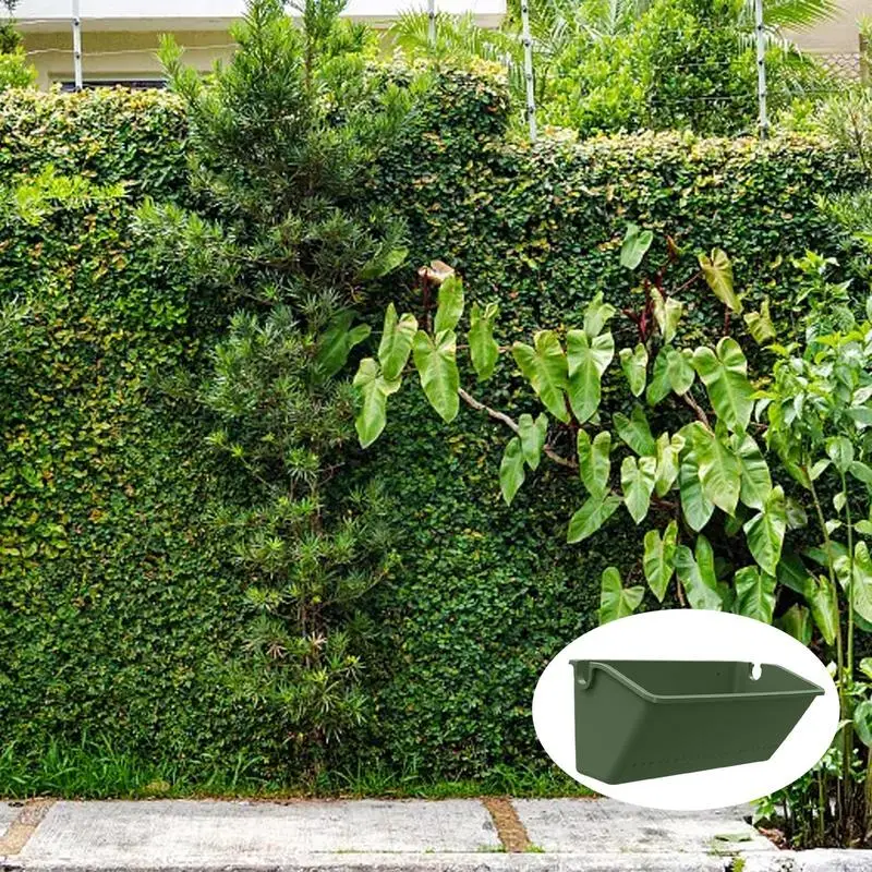 Wall Hanging Vertical Plastic Planting Box Garden Plant Pot Flower Container Home Decoration Fence Planter for Gardening