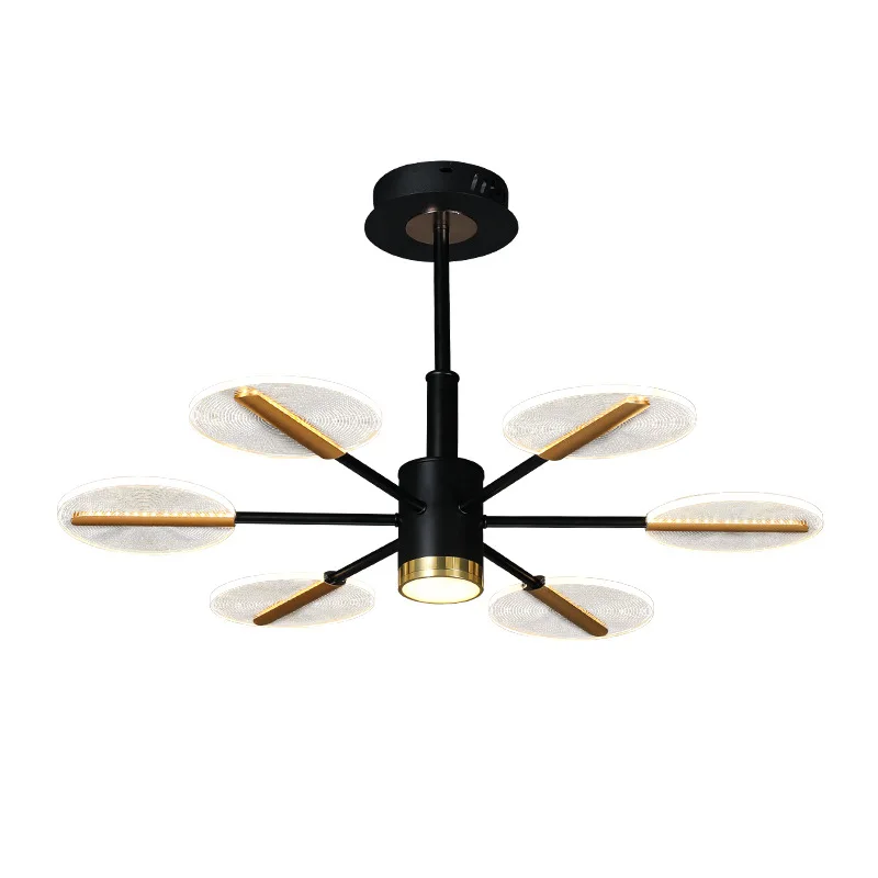 2026 new oval LED acrylic chandelier modern minimalist adjustable height voice-activated bedroom dining room chandelier model