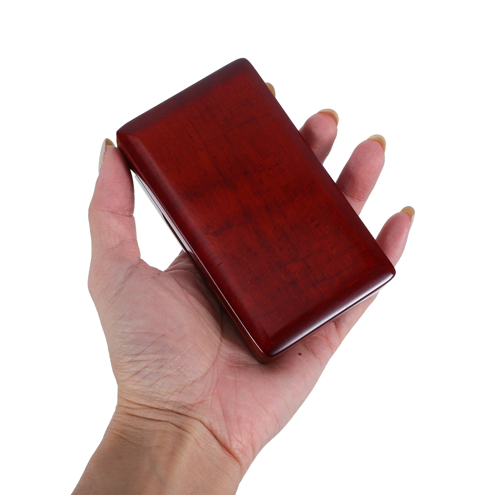 

Ergonomic Walnut Reed Case Box Anti Moisture Magnetic Lid for Clarinet Saxophone Reed Holder Dark Red Saxophone Case