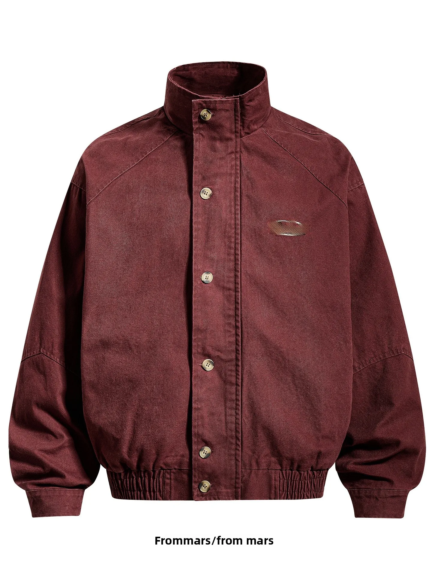 

Уличная куртка в американском ретро-стиле с воротником-стойкой, свободного кроя, повседневная, универсальная, из хлопка, с длинными рукавами