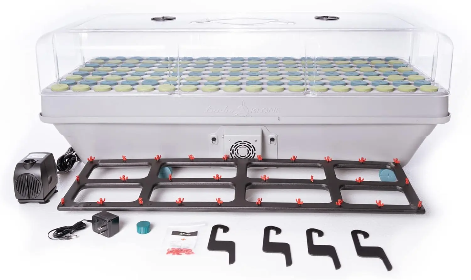 E144D Elite 144 Site Aeroponic Cloner with Humidity Dome & Klone Collars