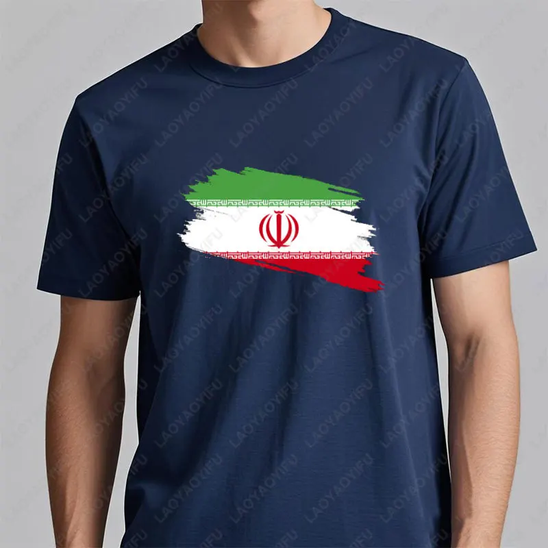 Fashion Iran Flag Men's Printing Tees Summer Casual Basic T-Shirt Women Men Fashion Streetwear Camisetas Ropa Hombre Tops Tee