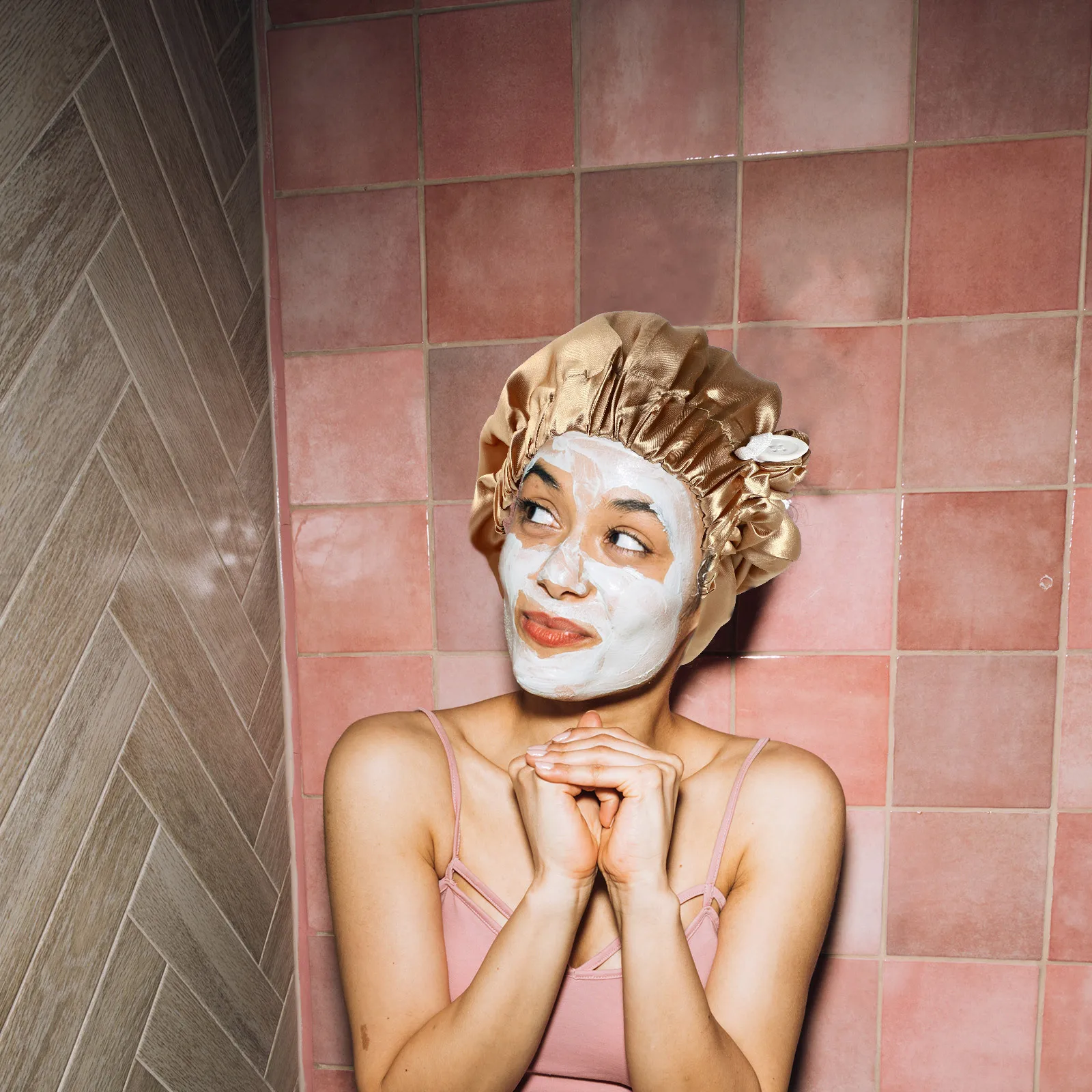 

2Pcs High Quality Satin Extra Large Sleep Bonnets for Women Hair Care Shower Bathing and Overnight Wear