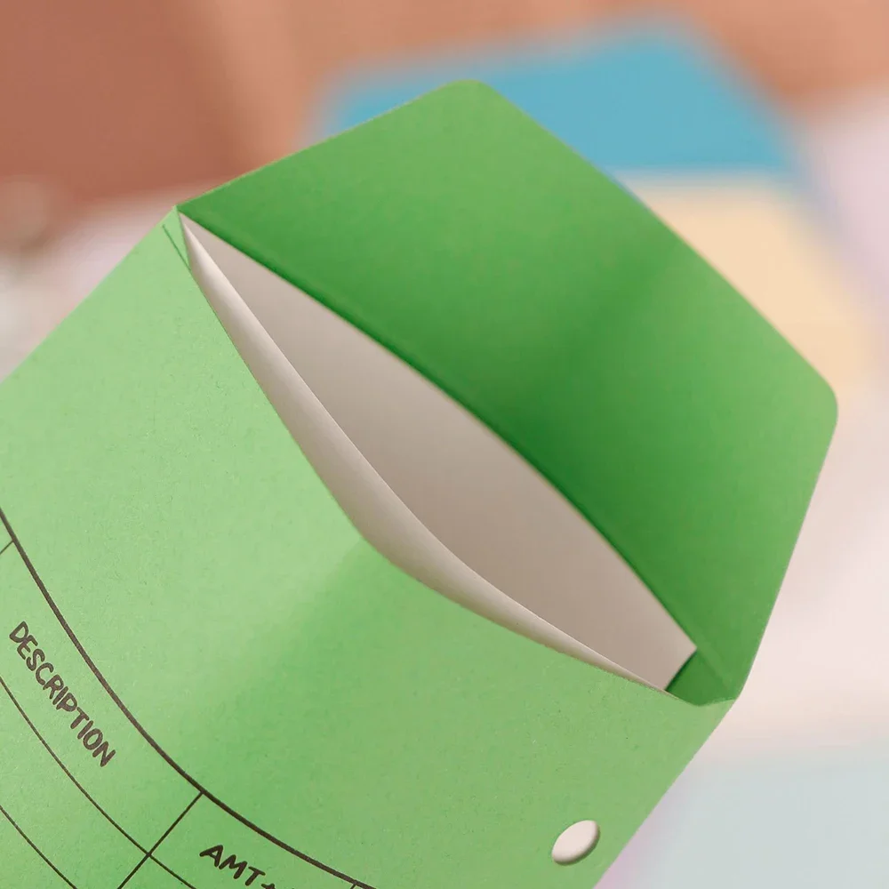 Colorful Budget Envelopes Cardstock Cash Envelope 12 Assorted Color Vertical Layout Binder Inner Page Loose Leaf Binder Envelope