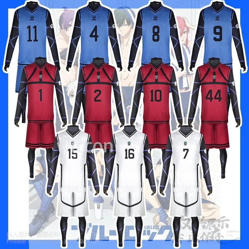 Blue Anime Lockk Cosplay Isagi Yoichi Nagi Chigiri Rensuke Kunigami Bachira Megur Jumpsuit Football Sportswear Wig Customized