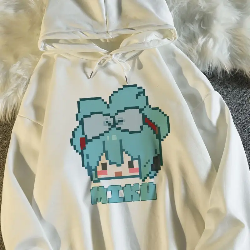 2026 Hatsune Miku Hoodie Y2K Girls Pullover Tops Cartoon Men and Women Hooded Sweatshirt Couple Oversized Coat Streetwear