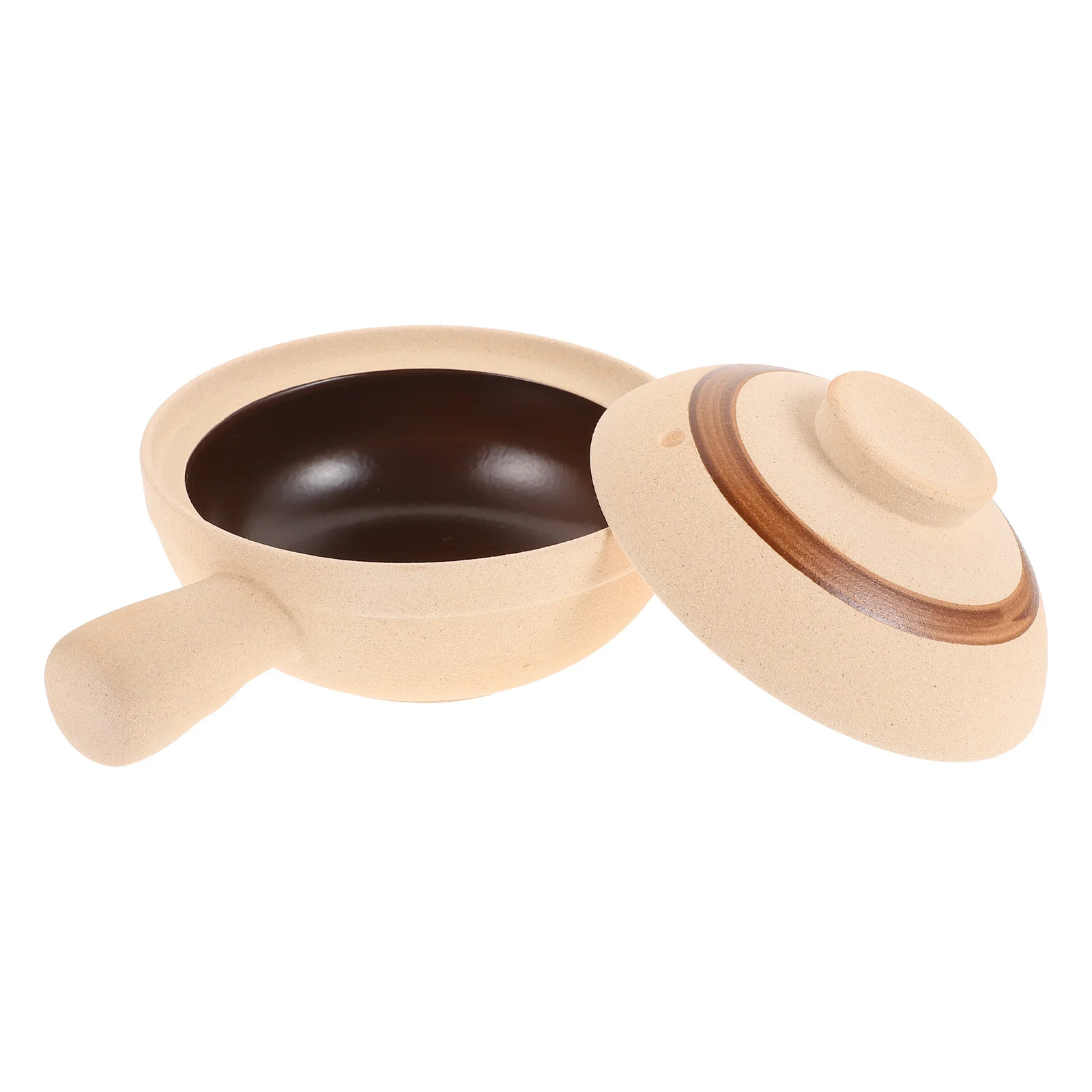 

Small Ceramic Casserole Pot Non-Stick Easy Clean Heat Resistant for Rice Noodles Soup Cooking Home Kitchen Use Stew Pot