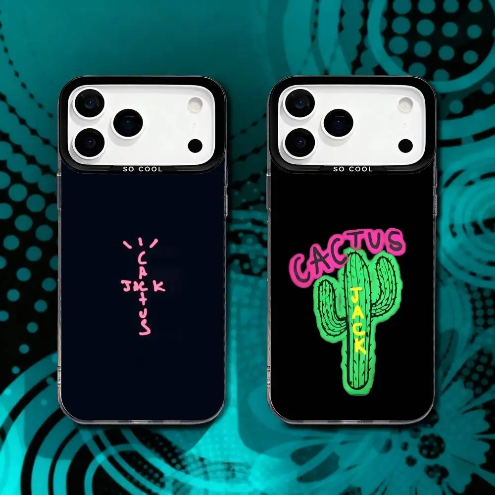 

Cool C-Cactus J-Jack Travis Phone Case For iPhone 17,16,15,14,13,12,X,8,Pro,Max,Plus,SE4,Air,Mini HD Black IMD Matte