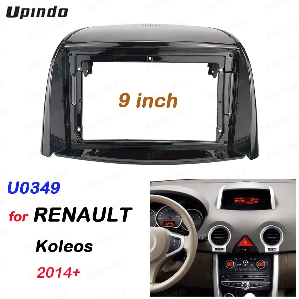 

Double Din 9 Inch Car Radio Installation GPS Mp5 Plastic Fascia Panel Frame for Renault Koleos 2014+ Dash Kit