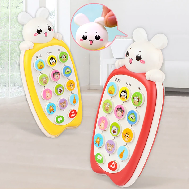 Kids Simulation Cell Phone Toys Puzzle Early Learning Baby 0-3 Years Old Baby With Music Lights Multi-functional Cell Phone Toys