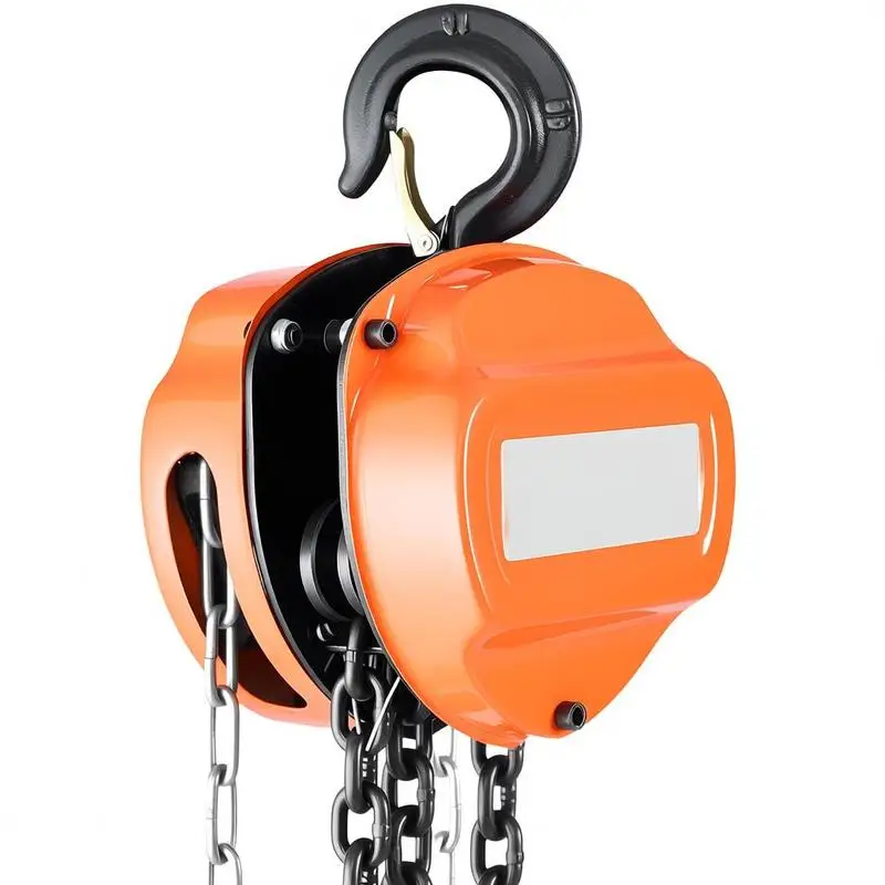 

Hand Chain Hoist, 1 Ton 2200 lbs Capacity, Manual Chain Block with Upgrade G80 Galvanized Chain, 10 ft Lifting Height, Heavy Duty Pulley Hoist for Garage Warehouse Automotive Machinery, Orange