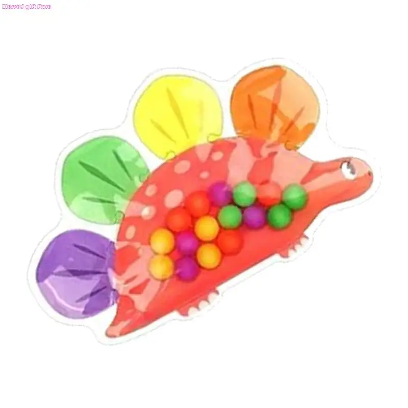 D0JC Riconoscimento del colore in materia colore educativo Squeeze giocattolo Emotional Management Dinosaur Sensory Matching