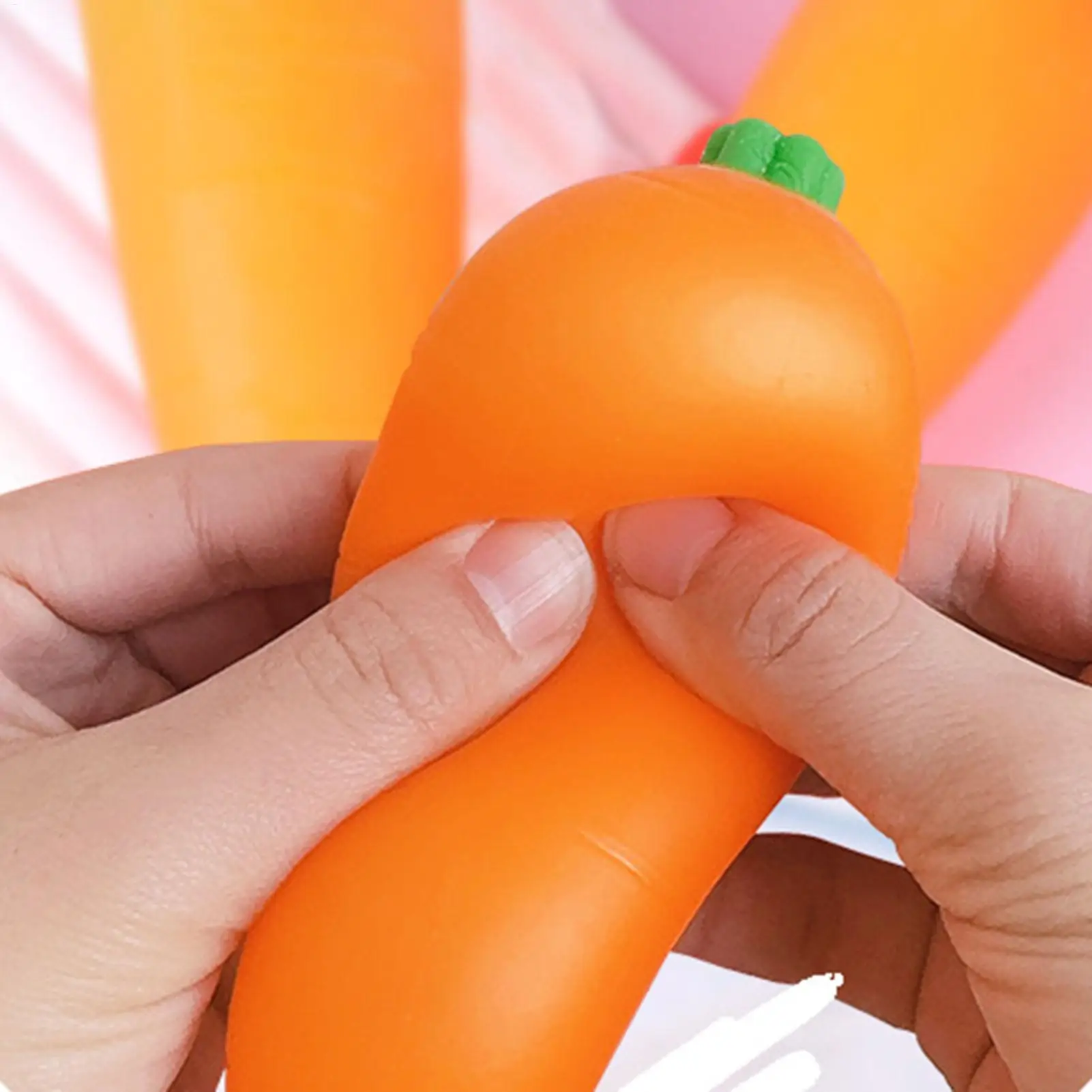 5.1 Inch Carrot Squeeze Toy Giant Slow Rising Vegetable Stress Ball Sensory Fidget Toy Calming Novelty Home School Travel Relief