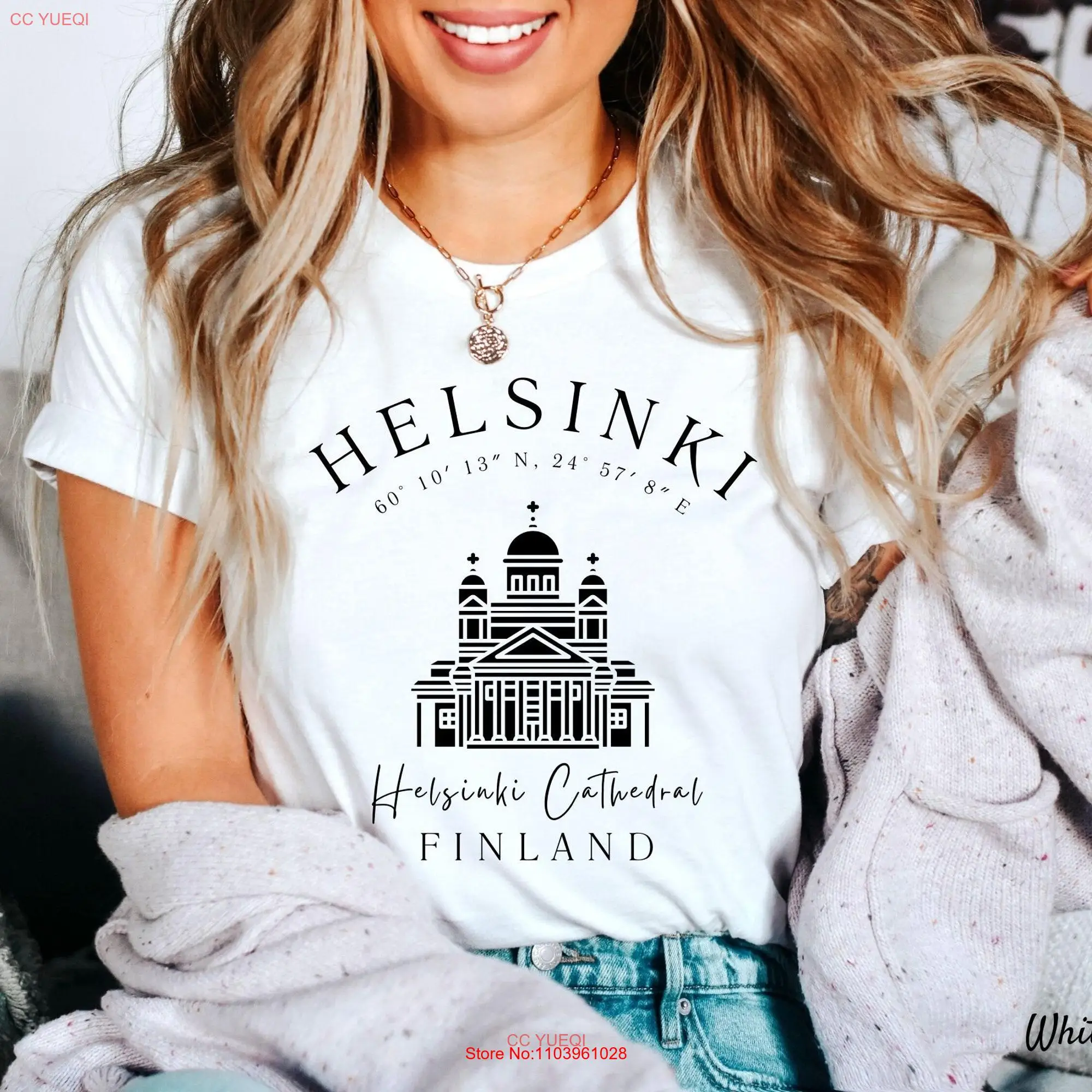 Футболка с длинным или коротким рукавом и круглым вырезом