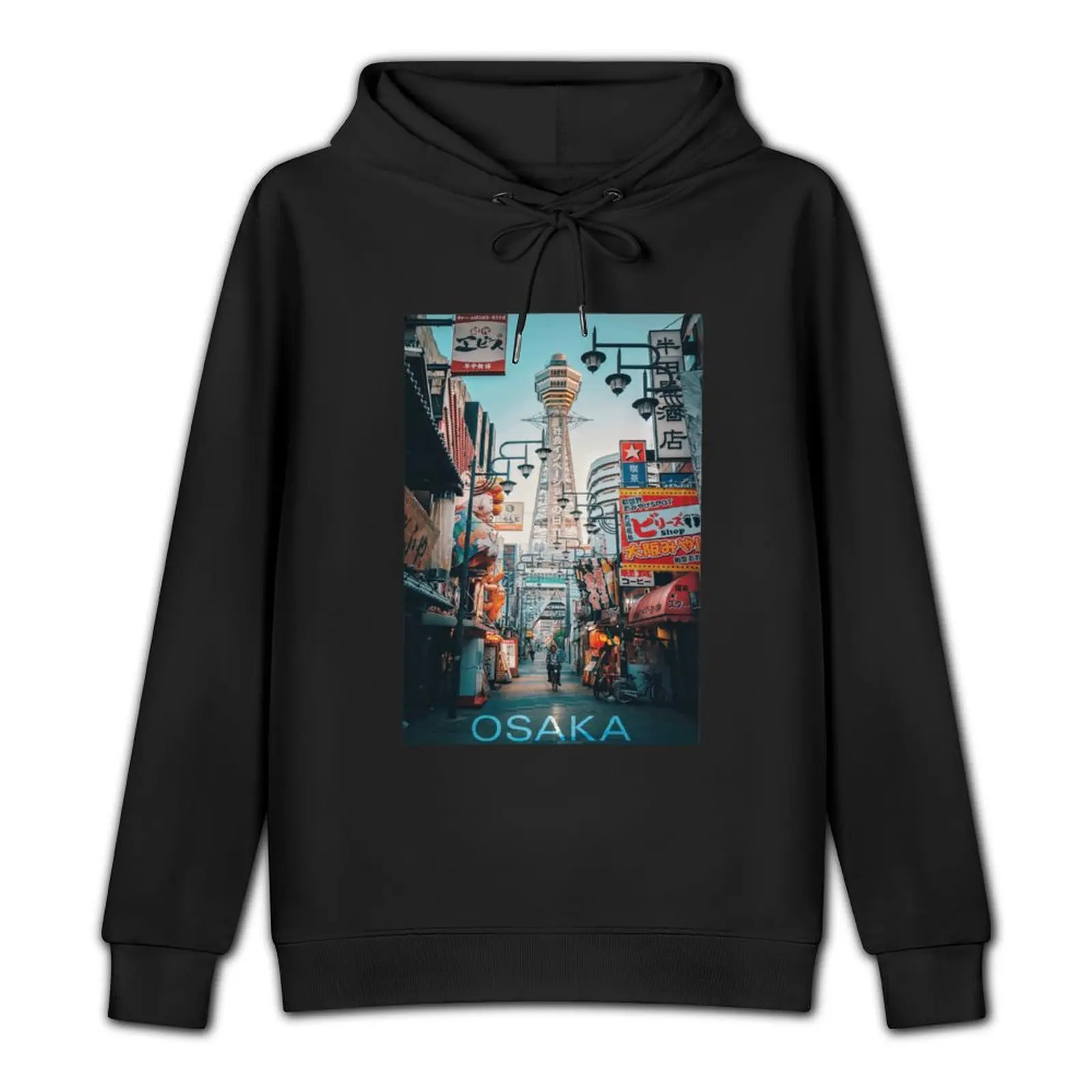 Osaka Tower Tsutenkaku Japan Pullover Hoodie men wear male clothes mens hoodie