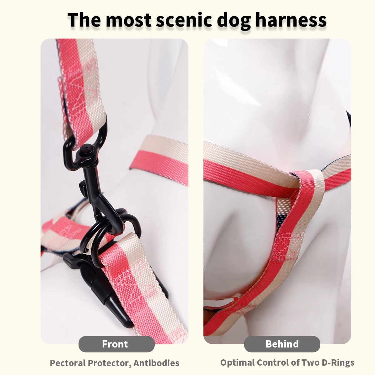 1PC Fashionable Pet Chest Harness, Dog Leash For Walking Outside, Anti-breakaway Dog ​​Collar, Three-piece Set Of Dog Tract