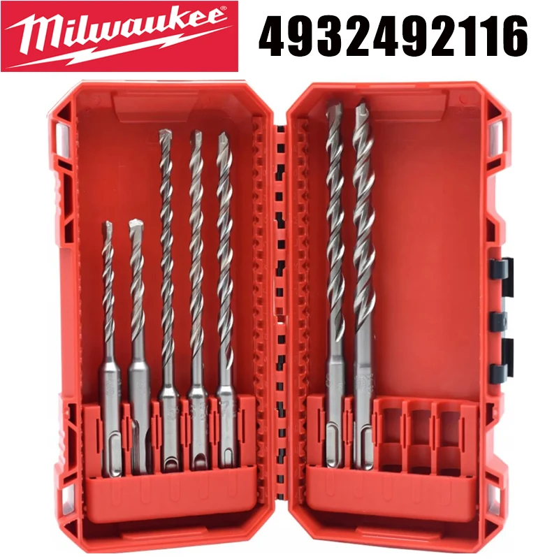 milwaukee-4932492116-m2-sds-drill-bit-set-7pcs-concrete-masonry-hammer-bits-w-case