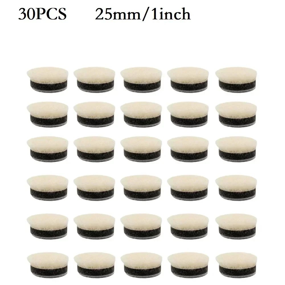 

Professional 30Pcs Wool Polishing Pads, 1 inch Diameter, for Car Polisher or Glass Buffing, Excellent Cleaning Results