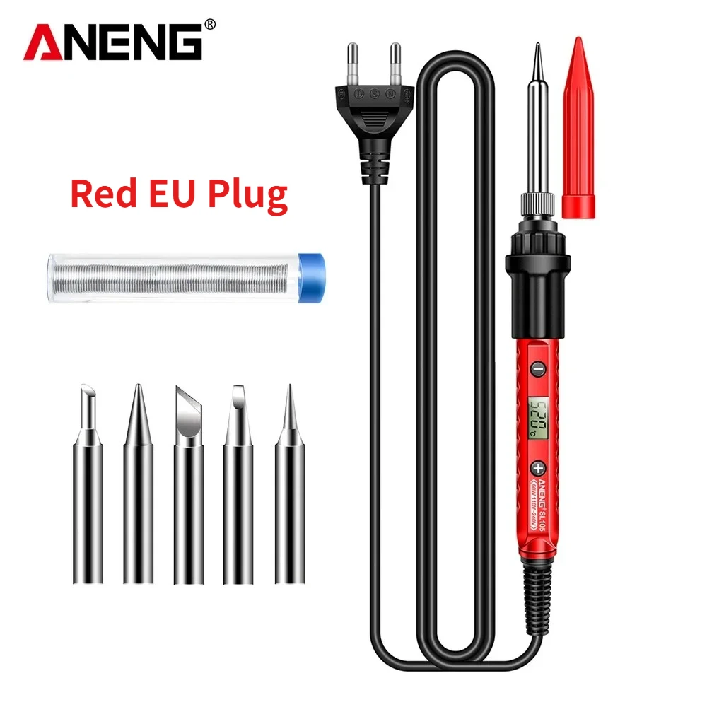 ANENG SL105 60W Digital Soldering Iron Kit Smart Adjustable Temperature Portable Display Welding Tool for Electronic Repair