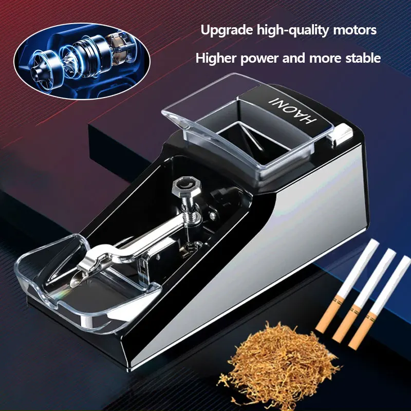 

Электрическая автоматическая машина для прокатки сигарет, аксессуары для курения, дымовая трубка 6,5/8 мм, роликовый инжектор для табака