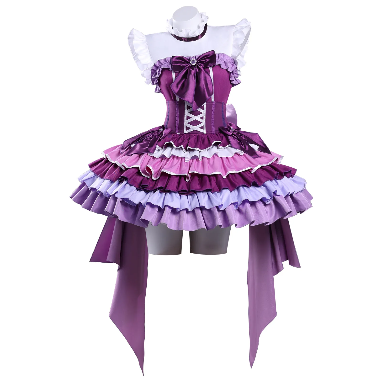 

Puella Magi Madoka Magica Akemi Homura Purple Dress Cosplay Costumes Anime Character Halloween Party Costume for Adult Women
