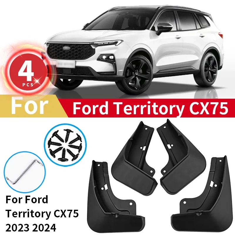 4Pcs Mudguards For Ford Territory Equator CX756 Mud Flaps 2023 2024 Front Rear Wheels Protector Splash Guards Car Accessories