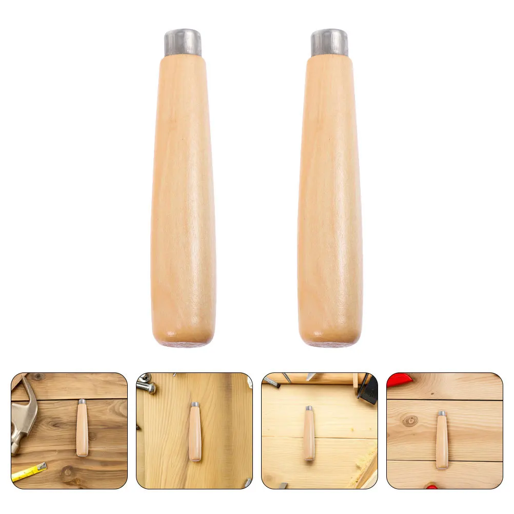 

4pcs Wooden File Handle Replacement, Comfortable Nonslip Grip For Woodworking Metalworking Carving, Sturdy Multipurpose Tool
