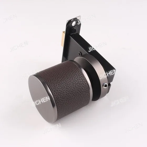 

Invisible door lock Single-sided spherical lock Bedroom light luxury leather door handle Household simple silent round lock set