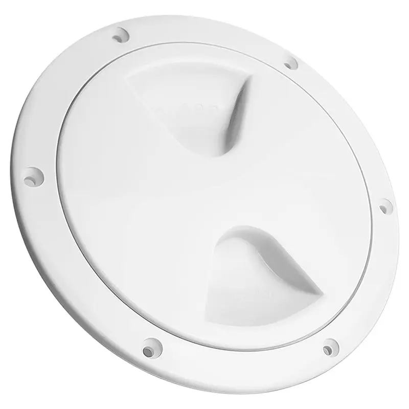A64P-4In Marine Round Inspection Deck Plate Hatch With Detachable Smooth Center, Water Tight For Outdoor Installations,