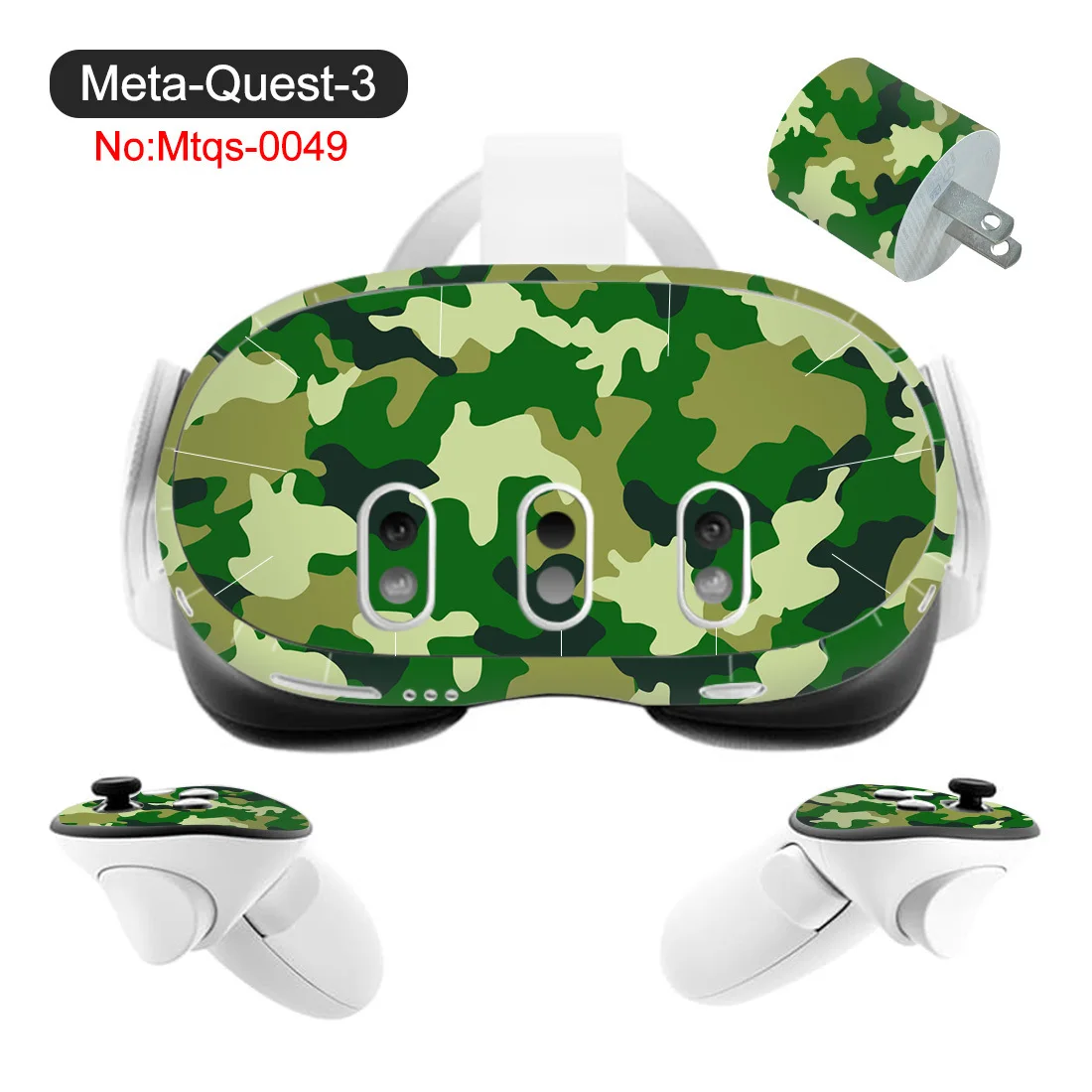 Removable Vinyl Sticker for Meta Quest 3 No Residue Protective VR Headset Skin