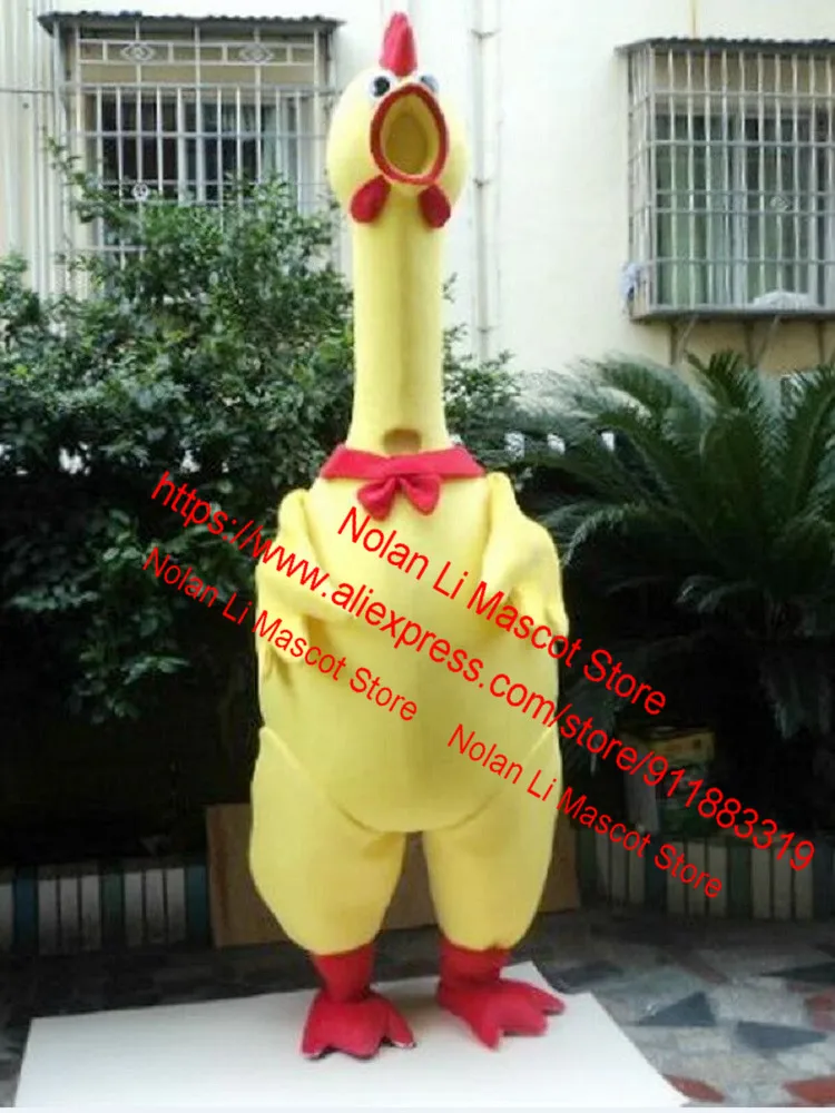 Disfraz de Mascota de pollo chillón de Material EVA de alta calidad, traje de dibujos animados para fiesta de cumpleaños, Cosplay, mascarada, tamaño adulto 979